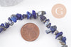 Perle lapis lazuli chips pour la création bijou en pierre naturelle, perles pierre en lapis lazuli naturel,4-10mm, fil de 45cm, X1 (G3185)