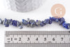 Perle lapis lazuli chips pour la création bijou en pierre naturelle, perles pierre en lapis lazuli naturel,4-10mm, fil de 45cm, X1 (G3185)