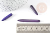 Perle pointe howlite violette, howlite naturelle, perle violette, perle pierre, x10 perles ou x1 fil de 80, G1495