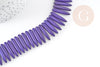 Perle pointe howlite violette, howlite naturelle, perle violette, perle pierre, x10 perles ou x1 fil de 80, G1495