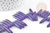 Perle pointe howlite violette, howlite naturelle, perle violette, perle pierre, x10 perles ou x1 fil de 80, G1495