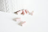 Perle porcelaine rose, perle céramique, porcelaine rose clair,perle tube, création bijoux,10mm, x5 G2542