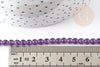 Perle ronde amethyste violette naturelle 4mm, fabrication bijoux pierre naturelle, x1 fil 20cm G5365