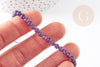 Perle ronde amethyste violette naturelle 4mm, fabrication bijoux pierre naturelle, x1 fil 20cm G5365