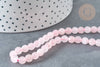 Perle ronde quartz rose facetté 6mm, création bijoux pierre, le fil de 38cm G7287