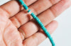 Perle ronde rondelles howlite turquoise, perles pierre, howlite synthétique, fil de 40 cm x1 (G1154)