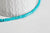 Perle ronde rondelles howlite turquoise, perles pierre, howlite synthétique, fil de 40 cm x1 (G1154)