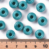 Perle rondelle donut verre opaque turquoise,des perles reondelles verre pour vos créations de bijoux et bracelet,3-5x9mm, x 20 G4393