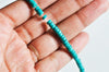 Perle rondelle turquoise sinkiang,perles pierre, turquoise naturelle, fil de 39,5 cm-G0138