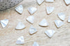 Perle triangle nacre blanche naturelle doré,pendentif triangle nacre,coquillage blanc, bijou nacre 12mm, x1 G4498