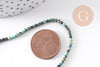 Perle turquoise africaine naturelle 2mm, perle pierre naturelle ,fil de 39cm, x1 (G1541)
