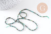 Perle turquoise africaine naturelle 2mm, perle pierre naturelle ,fil de 39cm, x1 (G1541)