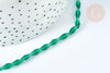 Perles Losange verre transparente facettée vert moyen 8x4mm, perle verre vert, fabrication bijoux,le fil de 58cm G7345