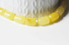 Perles Tube verre jaune opaque,perles verres ,perle tube, perle jaune,13x10mm, le fil de 39cm, x1 G4430