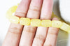 Perles Tube verre jaune opaque,perles verres ,perle tube, perle jaune,13x10mm, le fil de 39cm, x1 G4430