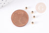 Perles à écraser acier 304 inoxydable Doré3x2mm, fourniture acier inoxydable, x50 G1178