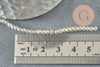 Perles abacus cristal beige irisé facetté 2x2.5mm, perles bijoux, cristal, x1 fil de 42cm (G4705)