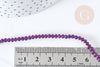 Perles abacus cristal violet irisé 3.5x2.5mm, perles bijoux, perle cristal,Perle verre facette,le fil de 25cm G8493