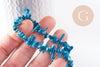 Perles branche en corail naturel bleu teinté 3-12mm,perle coquillage, x1 fil 38cm (G0992)