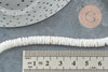 Perles coquillage blanc,Perles coquillage,perle ronde,coquillage naturel, le fil de 60cm, x1 G0191