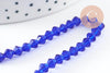 Perles cristal facette bleu roi transparent 4mm, cristal autrichien, perles bicone cristal toupies bleues,Fil de 30 cm, x1 G5834