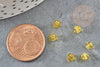 Perles cristal facette jaune, cristal autrichien, perles bicone, perles cristal toupies ,4mm x20 G4684