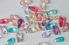 Perles cristal goutte multicolore, cristal autrichien, perles goutte, perle création bijoux,,6.5x12.5mm, x50 G4186