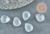 Perles cristal goutte transparent, verre, perles goutte, perle ,10x12.5mm, x10 (G6360)