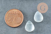 Perles cristal goutte transparent, verre, perles goutte, perle ,10x12.5mm, x10 (G6360)