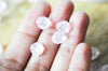 Perles fleur verre rose très clair, perles verre tchèque, perles fleur, verre violet, 11mm, x10 perles G4586