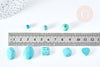 Perles howlite turquoise naturelle carrée goutte ronde disque,perles pierre, howlite naturelle, x5-G1769