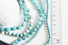 Perles howlite turquoise naturelle,perles pierre, howlite naturelle, perle turquoise,creation bijoux,12-14-16-18mm,x 5-G1851