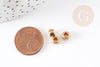 Perles intercalaires laiton brut 6mm, perles dorées, création bijoux, laiton brut, 6mm, x10 G4622