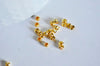 Perles intercalaires laiton doré 14k, perle texturée,perle intercalaire, perles dorées, création bijoux, Lot de 10,3mm-G1511