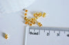 Perles intercalaires laiton doré 14k, perle texturée,perle intercalaire, perles dorées, création bijoux, Lot de 10,3mm-G1511