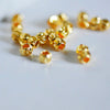 Perles intercalaires laiton doré 14k, perle texturée,perle intercalaire, perles dorées, création bijoux, Lot de 10,3mm-G1511