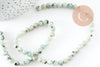 Perles jaspe sésame, jaspe bleuté,pierre naturelle,perles jade,jaspe naturel, 6mm, fil de 60perles , X1 G3802