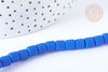 Perles polymère tube bleu 6.5mm, fabrication bijoux heishi 6.5mm plastique,le fil de 40cm G7199