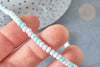 Perles porcelaine abacus multicolore pastel 4x3mm, création bijoux céramique, fil de 38cm, x1 G7805