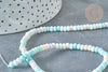 Perles porcelaine abacus multicolore pastel 4x3mm, création bijoux céramique, fil de 38cm, x1 G7805