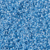 Perles rocailles miyuki bleu ciel 15/0, 1.5mm, Perle rocaille japonaise Sky Blue Lined Crystal,perle rocaille perlage, Sachet 10g G3950