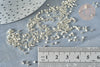 Perles rocailles verre cylindrique gris métallisé , Perles rocaille façon Delica Miyuki Lined Crystal , perle perlage Sachet 8gr, x1 G8168