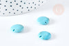 Perles rondes en howlite turquoise naturelle,perles pierre, howlite naturelle, 14 mm ,X5-G1431