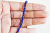 Perles toupies bleu, cristal bleu marine,Perle verre facette, 4x3mm ,fil de 49 cm ,G2720