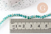 Perles toupies cristal bleu turquoise transparent irisé 3.5x2.5mm, perles bijoux, perle cristal,Perle verre facette, fil de 40cm, G6760