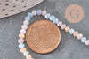 Perles toupies cristal multicolore pastel irisé 3.5x3mm, perle cristal verre facette,fil de 40cm G6172