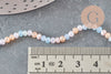 Perles toupies cristal multicolore pastel irisé 3.5x3mm, perle cristal verre facette,fil de 40cm G6172