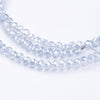 Perles toupies cristal transparent gris clair irisé, bijoux cristal,verre facette,création bijoux, 2.5x2mm, fil de 45cm, G3617