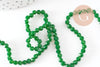 Perles toupies cristal vert 4-5mm, perle cristal, Perle verre facette,création bijoux, fil de 36cm, X1 G6365