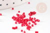 Perles tube rouge rose opaque façon Delica miyuki 1.5-2mm, Perle rocaille japonaise mat,perle perlage tissage x8gr G9166